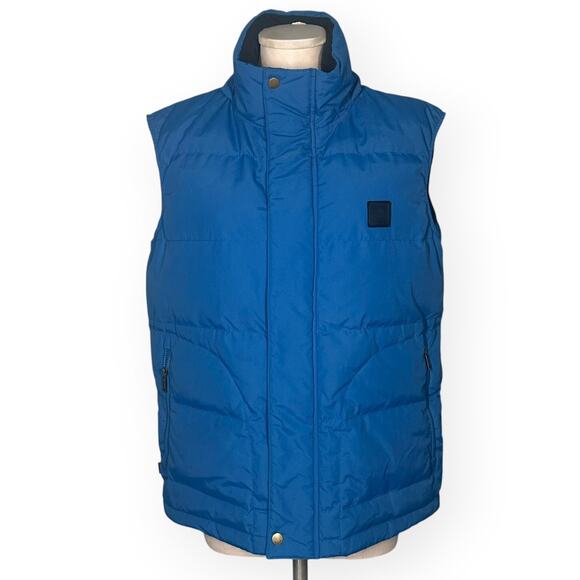 LACOSTE Blue Hooded Puffer Vest Insulated Down Feather Filled Gorpcore Warm Cozy - Picture 2 of 13